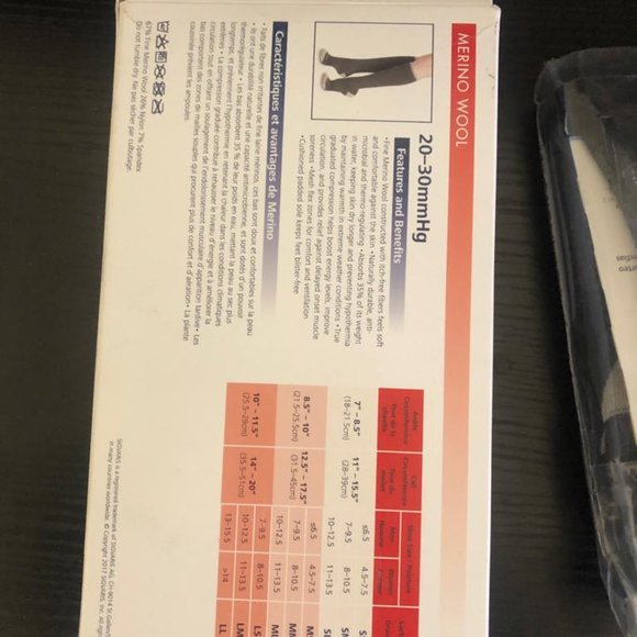 COPY - COPY - Sigvaris merino wool compression socks in charcoal 20-30 mmHg Men… - Picture 4 of 7